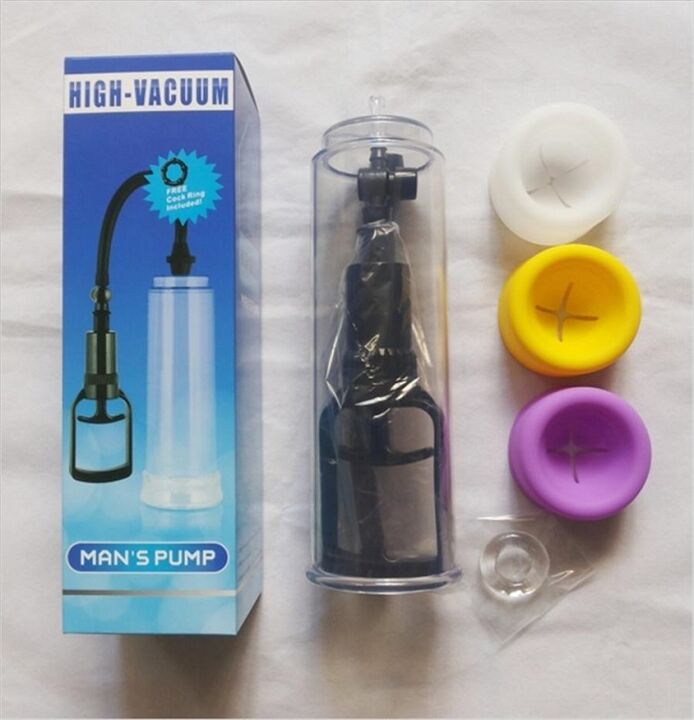 Vacuum pump for penis enlargement